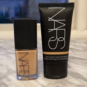 2 x NARS foundation: Sheer Glow + Pure Radiant Tinted Moisturizer